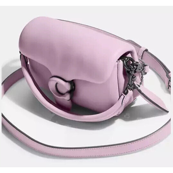 Coach Pillow Tabby 18 Purple Nappa Leather Mini Shoulder Bag Or Crossbody NEW - Picture 5 of 14